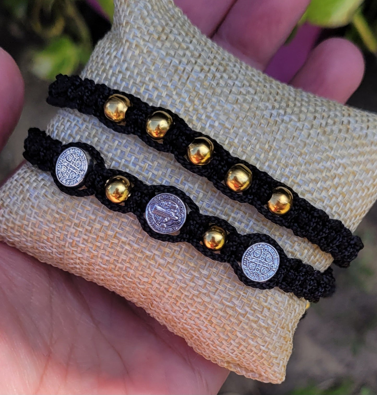 Pulsera San Benito de Abad para hombres/ Saint Benedict of Abad bracelet for men
