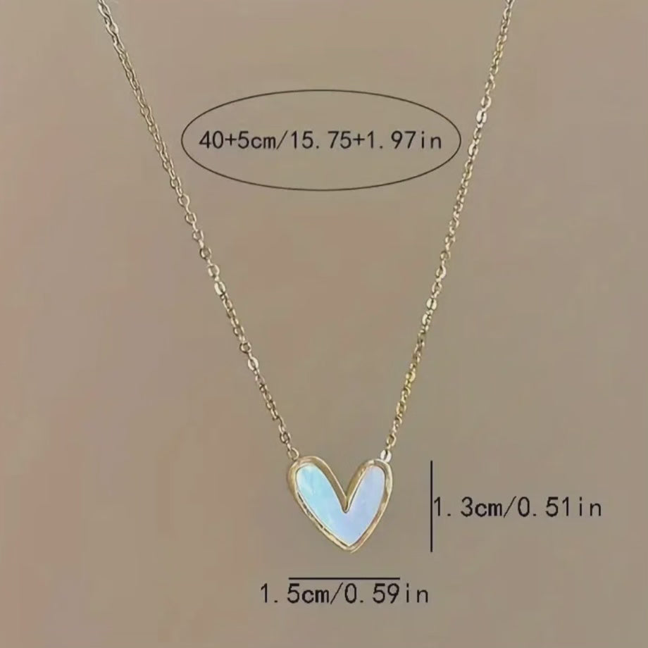 Cadena corazón blanco/ Write Heart Chain