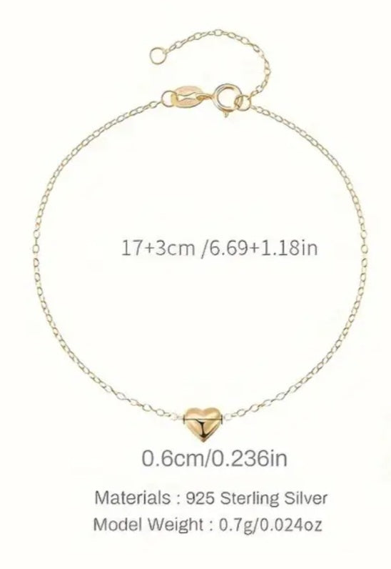 Pulsera corazón / Heart Bracelet