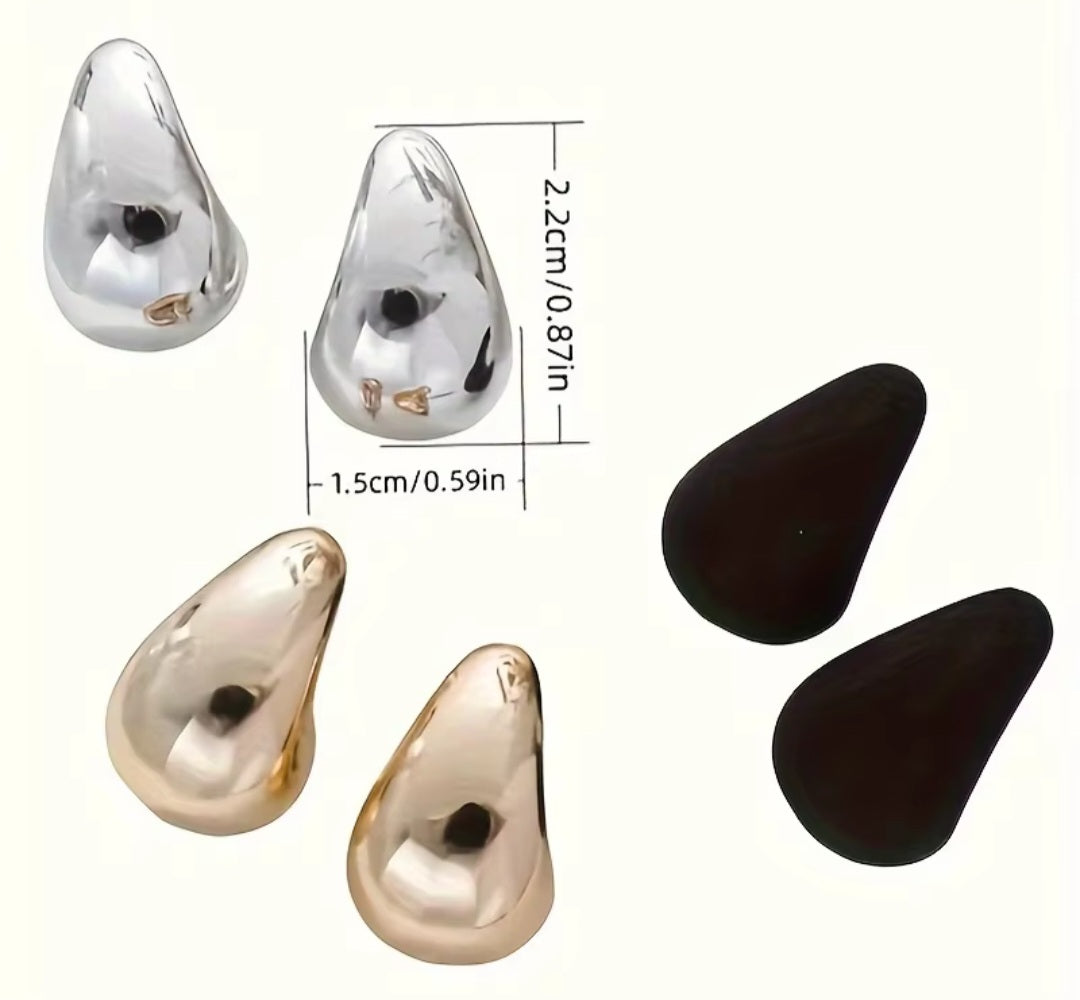 Pendientes en forma de gota de agua SET DE 3/ Water drop earrings set of 3