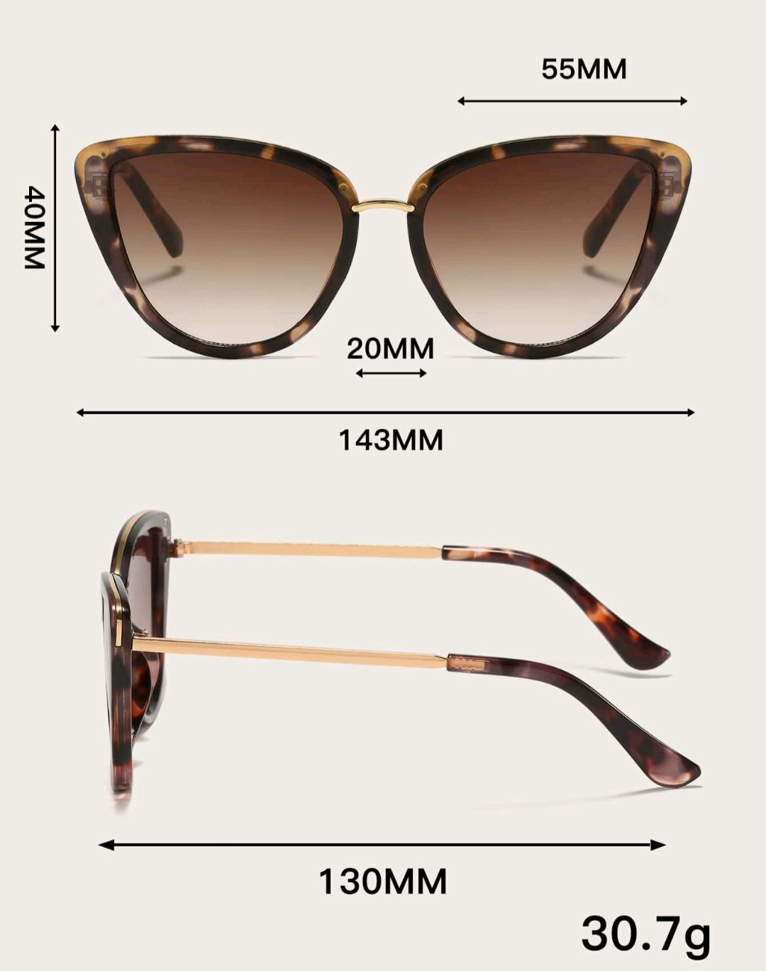 Lentes de sol modernos Tipo ojo de gato/Modern cat-eye sunglasses