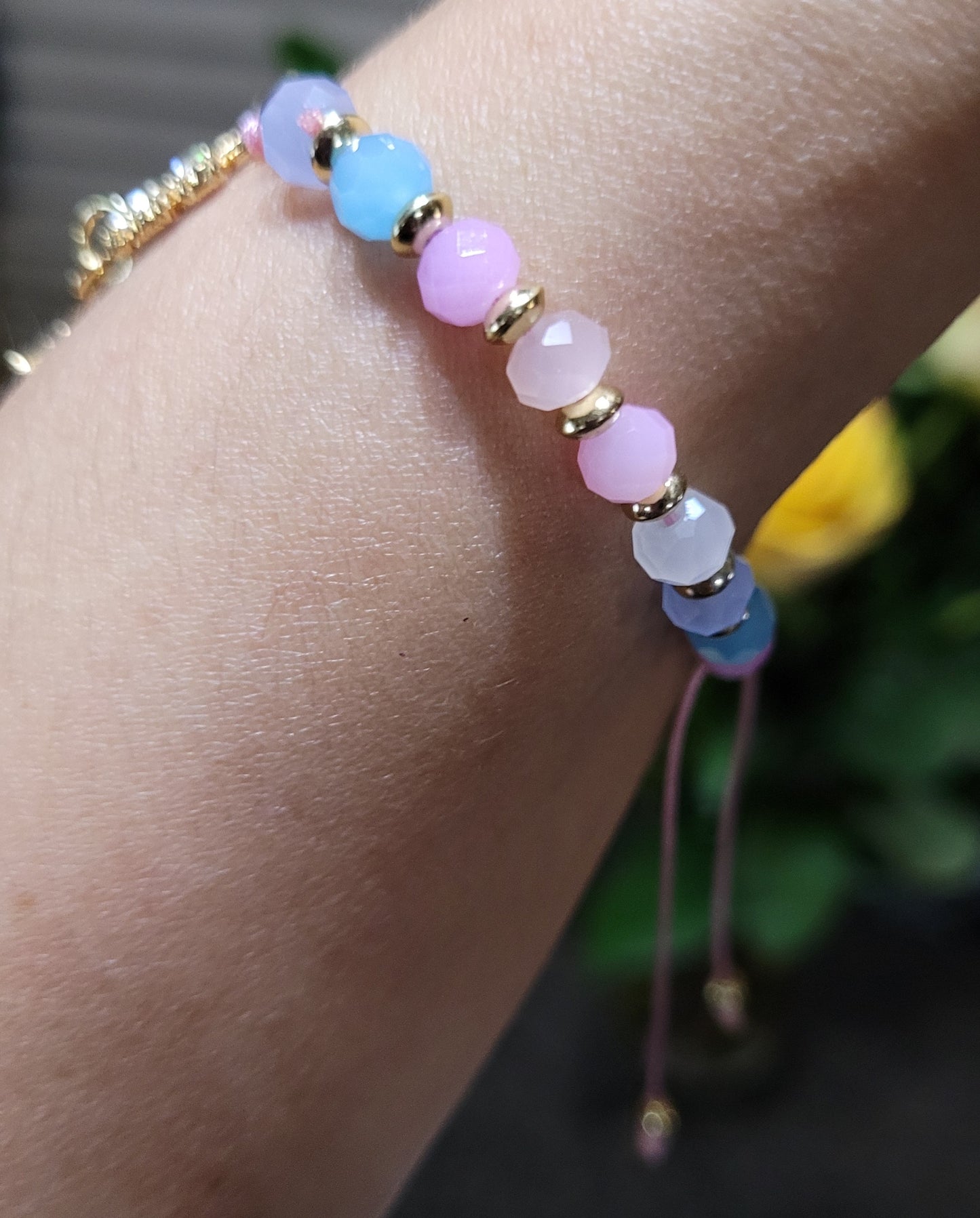 Pulsera tipo rosario / rosary bracelet