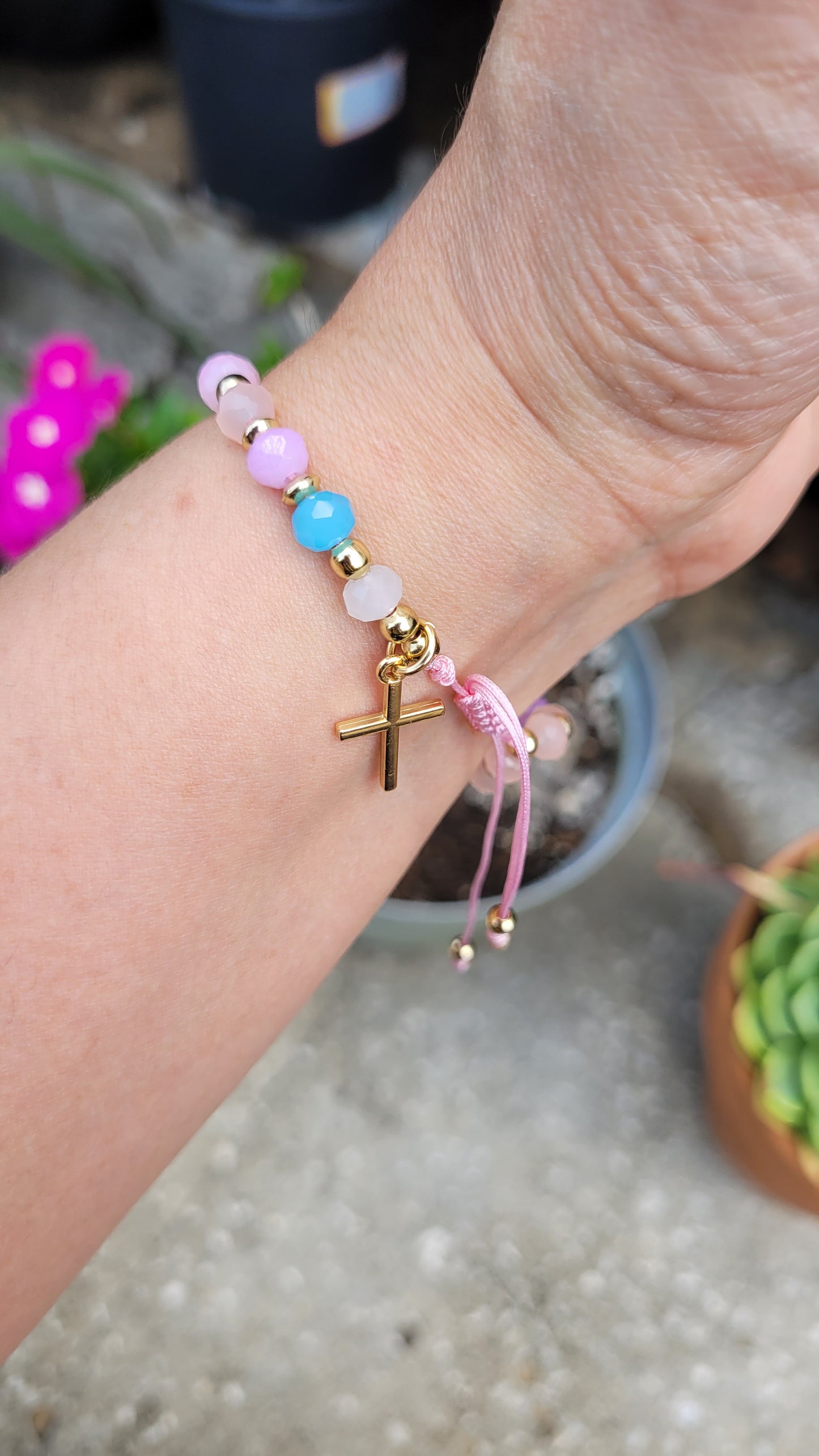 Pulsera tipo rosario San Benito de Abad / Saint Benedict of Abad rosary bracelet