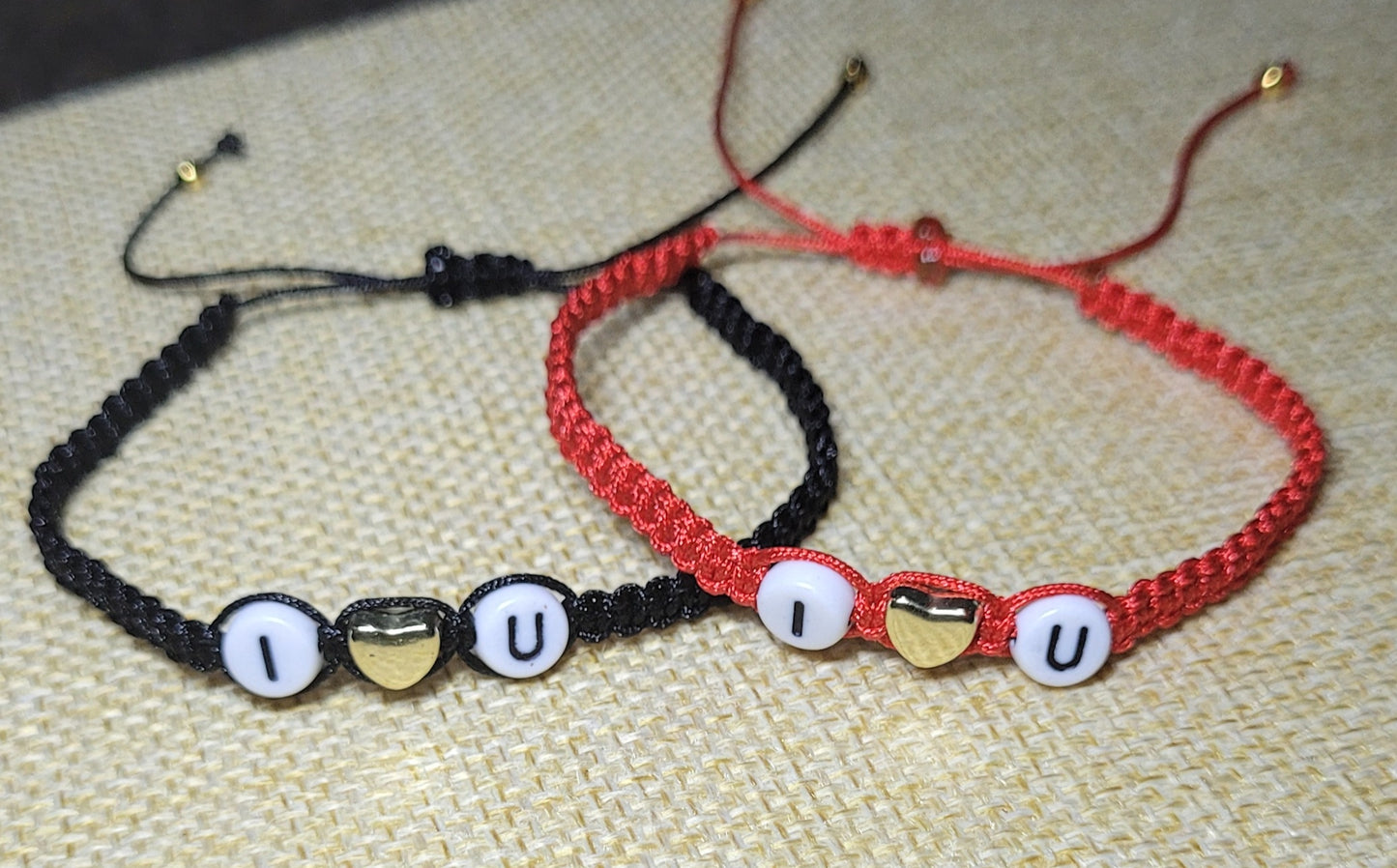 Set de pulseras personalizadas para parejas o amistad/ Personalized bracelet set for couples or friends