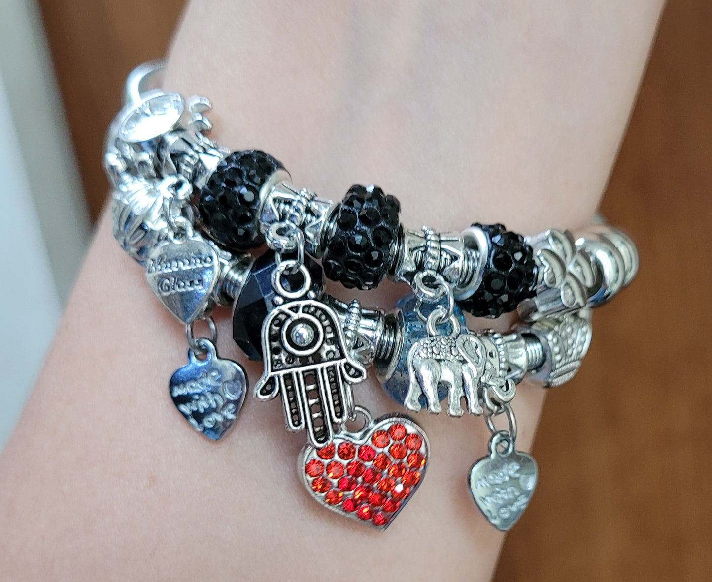 Set de 2 pulseras estilo Pandora / Set of 2 Pandora style bracelets