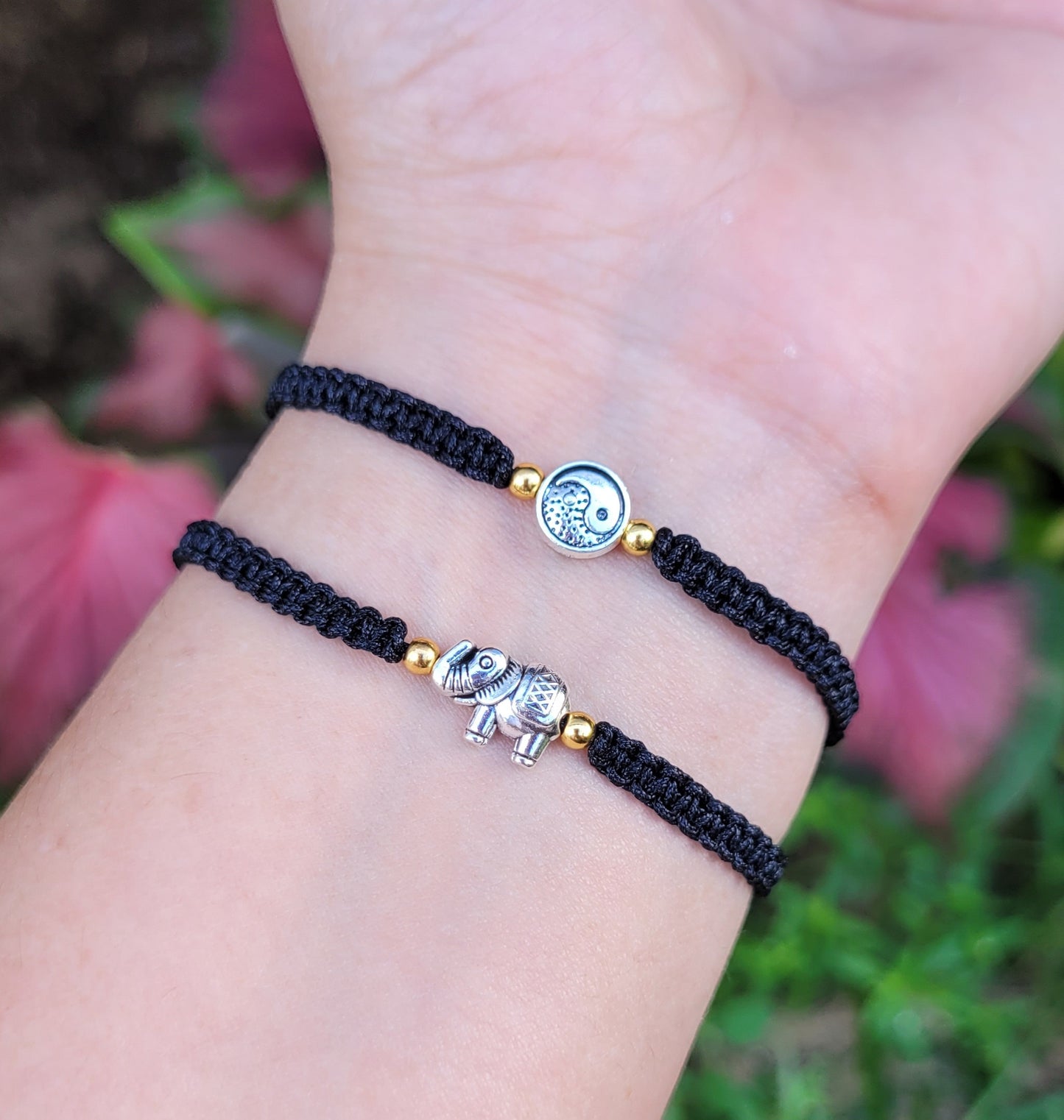 PULSERA YIN Y YANG O PULSERA ELEFANTE /YIN Y YANG BRACELET O ELEPHANT BRACELET