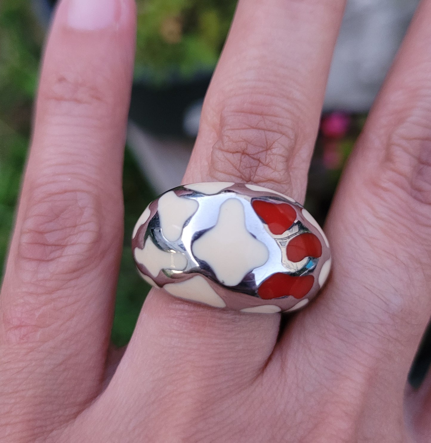 Anillo de acero inoxidable para Damas talla 7/ Stainless steel ring for ladies, size 7