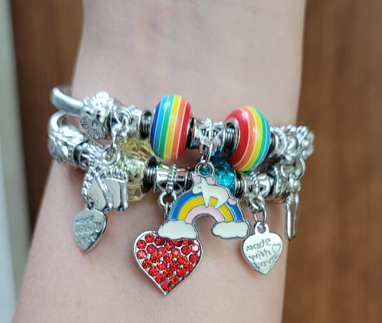 Set de 2 pulseras estilo Pandora / Set of 2 Pandora style bracelets