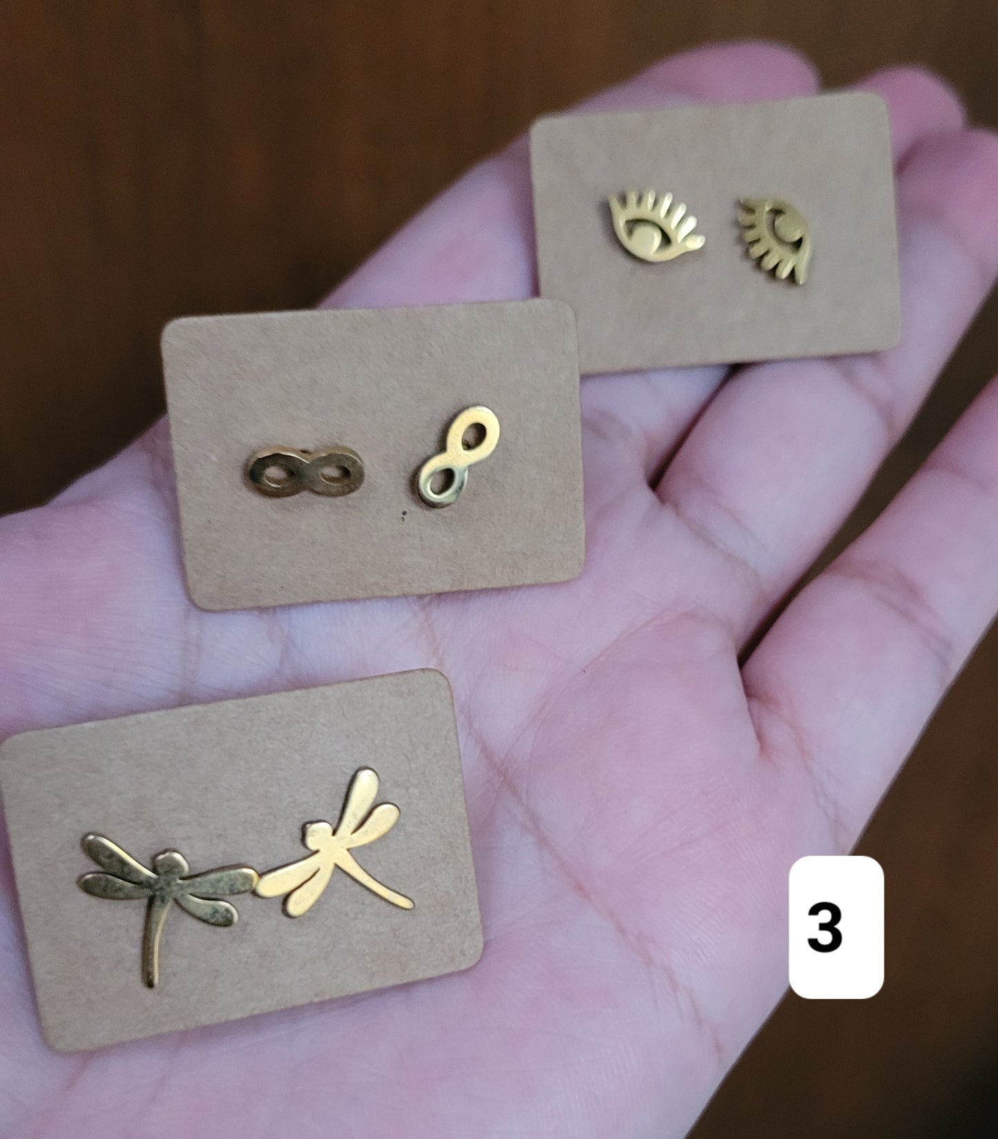 Set de 3 zarcillos / Set of 3 earrings
