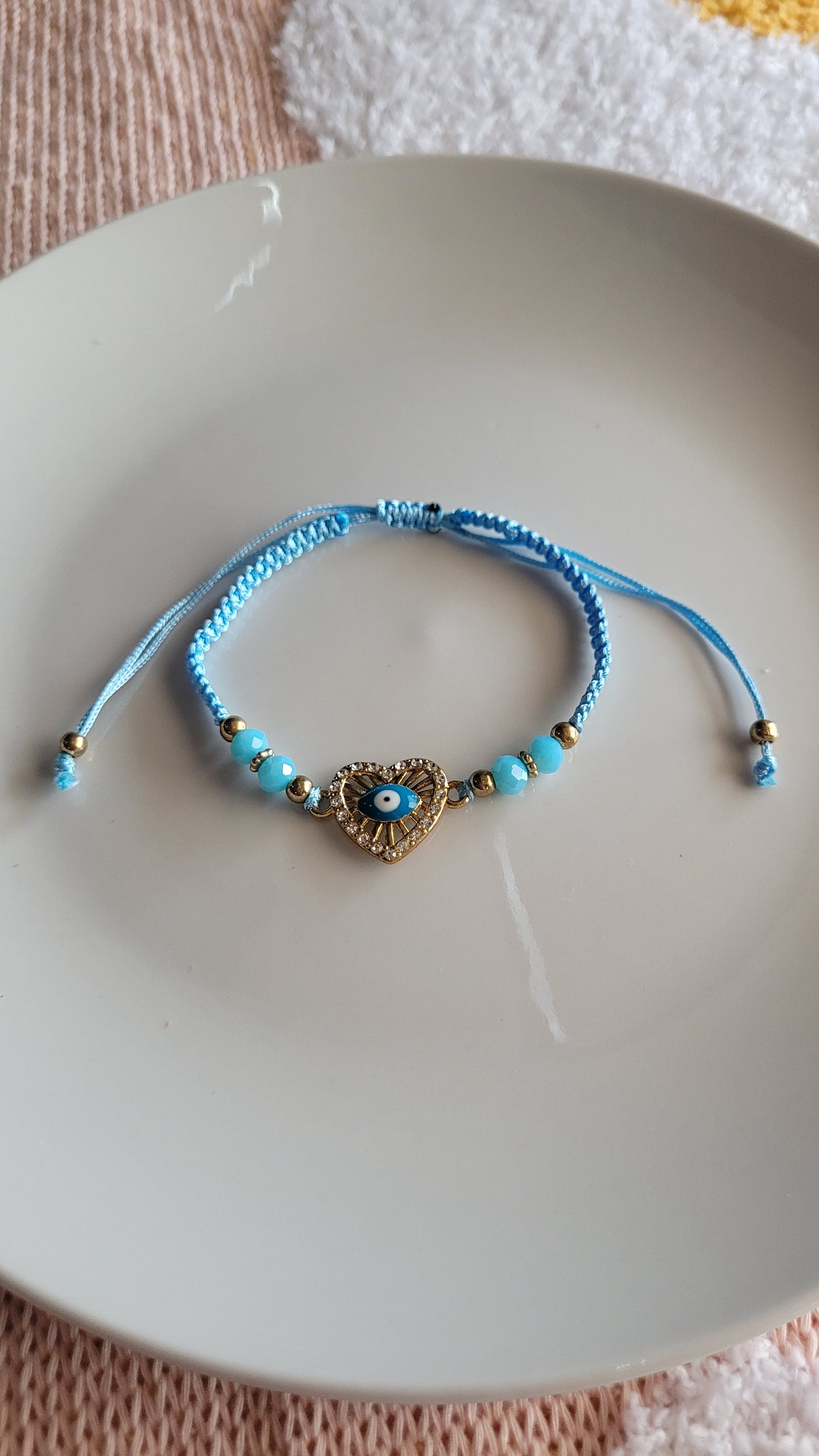 Pulsera Ojo Turco Corazón/ Evil Eye Heart Bracelet