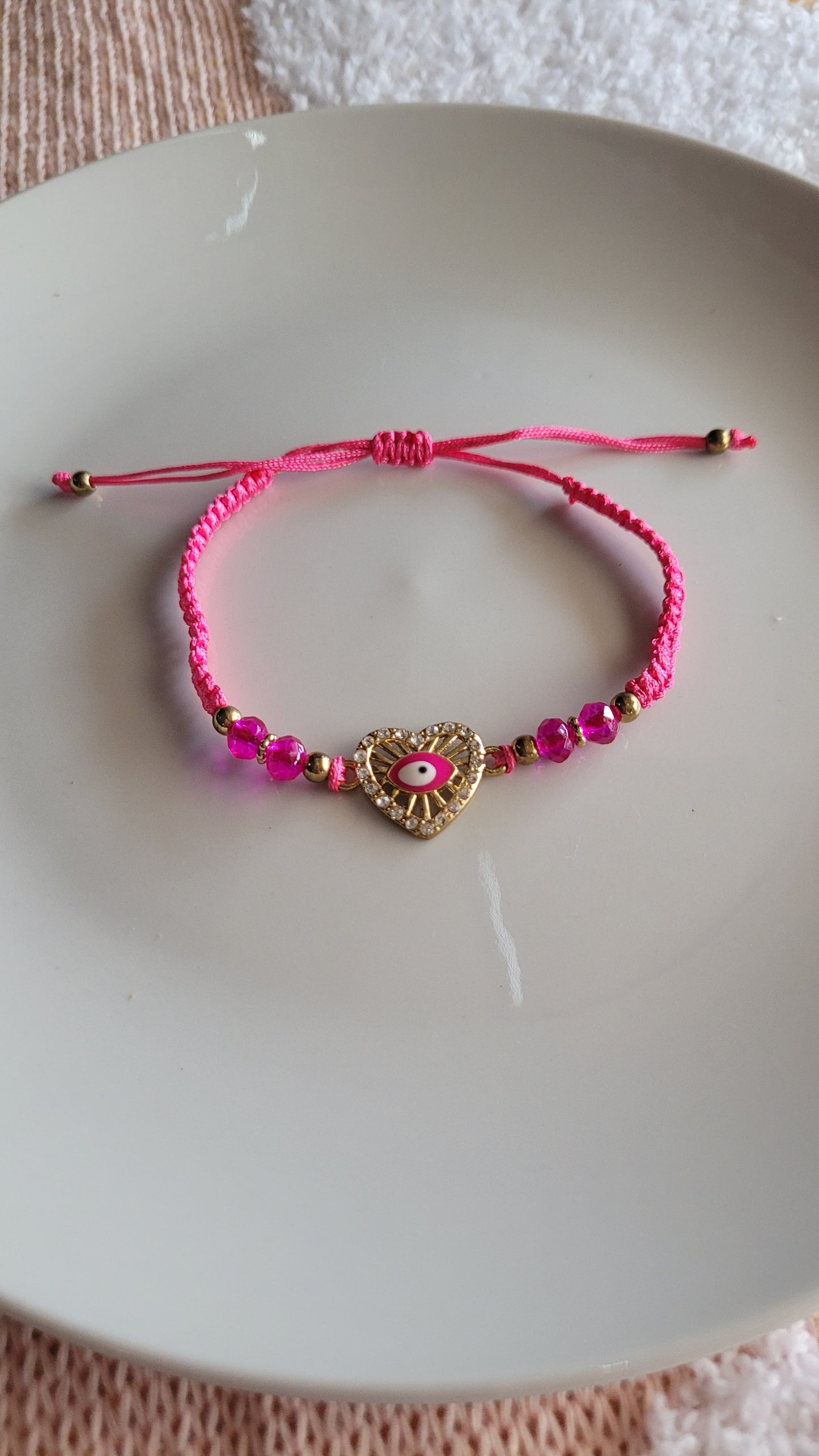 Pulsera Ojo Turco Corazón/ Evil Eye Heart Bracelet