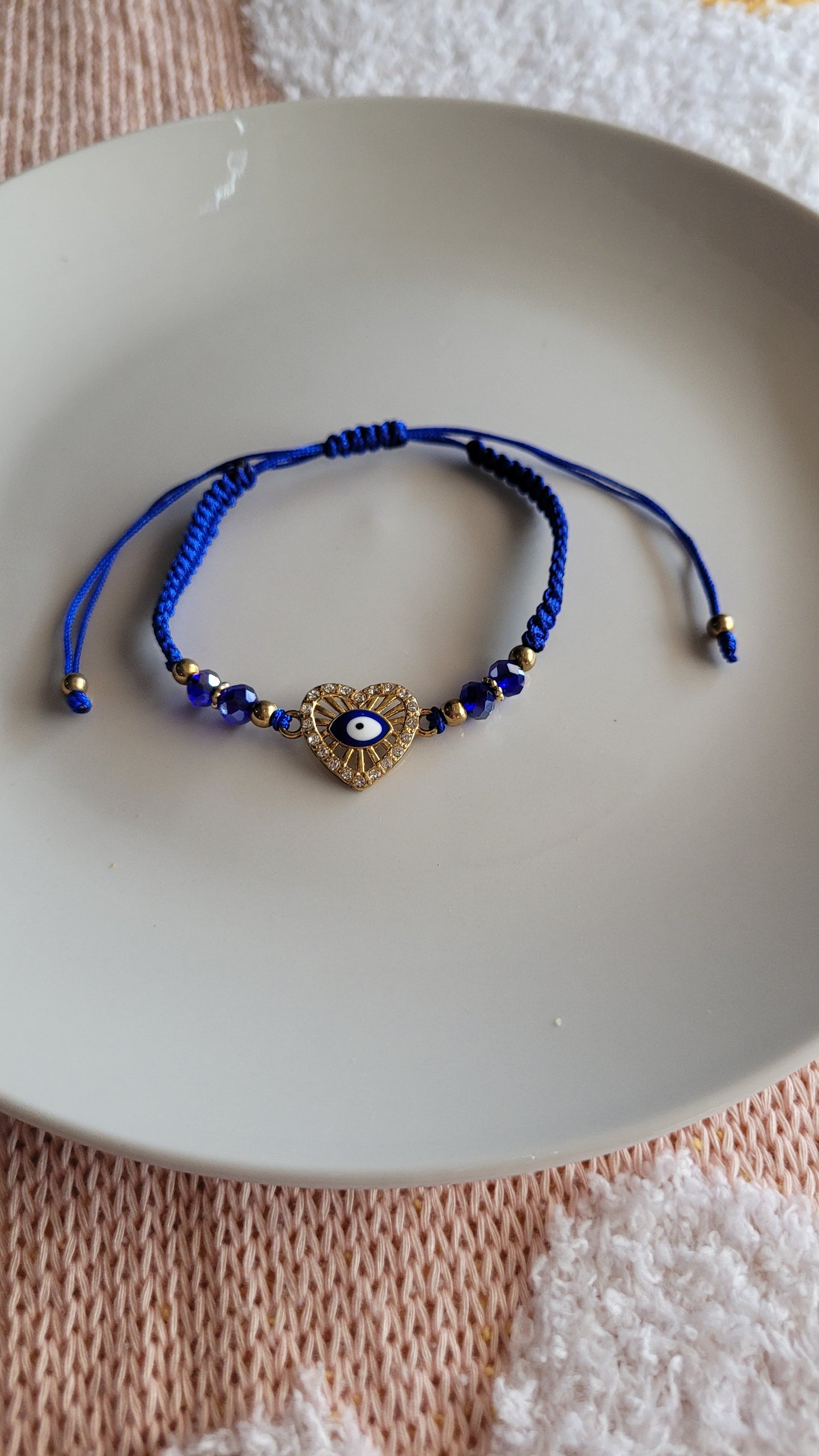 Pulsera Ojo Turco Corazón/ Evil Eye Heart Bracelet