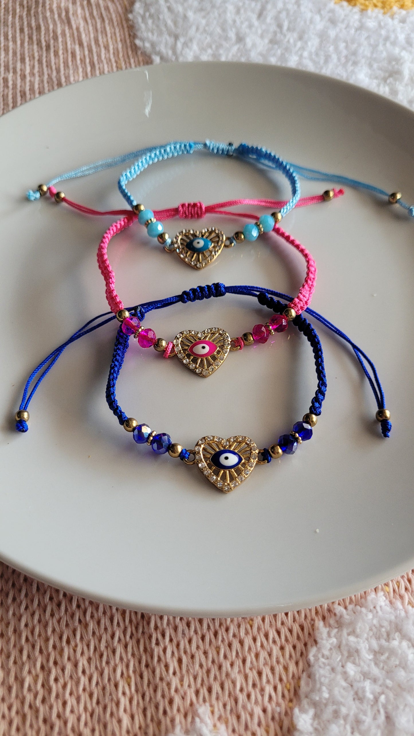 Pulsera Ojo Turco Corazón/ Evil Eye Heart Bracelet