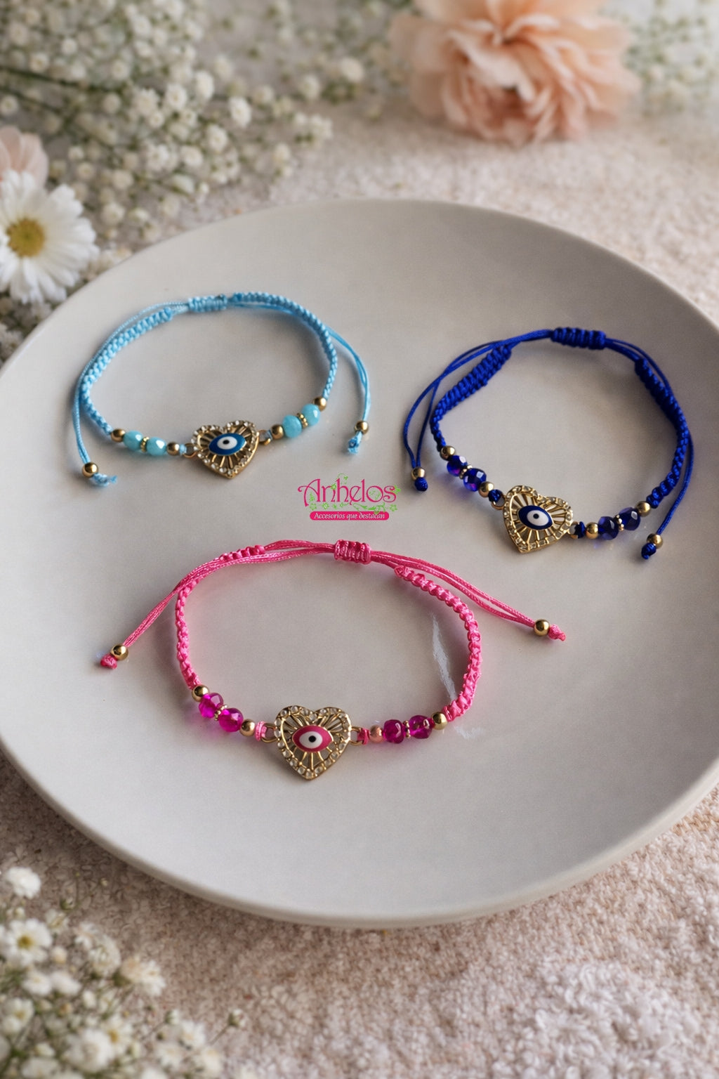 Pulsera Ojo Turco Corazón/ Evil Eye Heart Bracelet