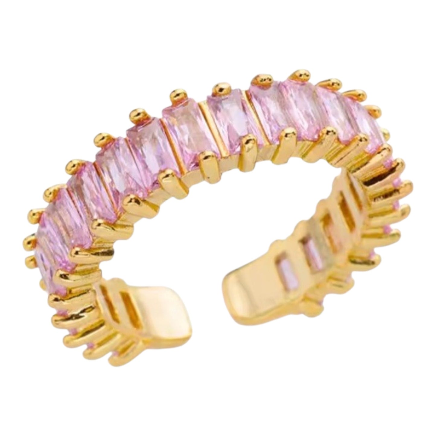 Anillo de acero inoxidable ajustable con circones/ Adjustable stainless steel ring with zircons