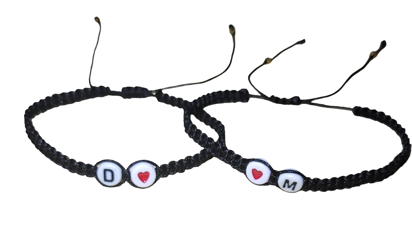 Set de pulseras personalizadas para parejas o amistad/ Personalized bracelet set for couples or friends