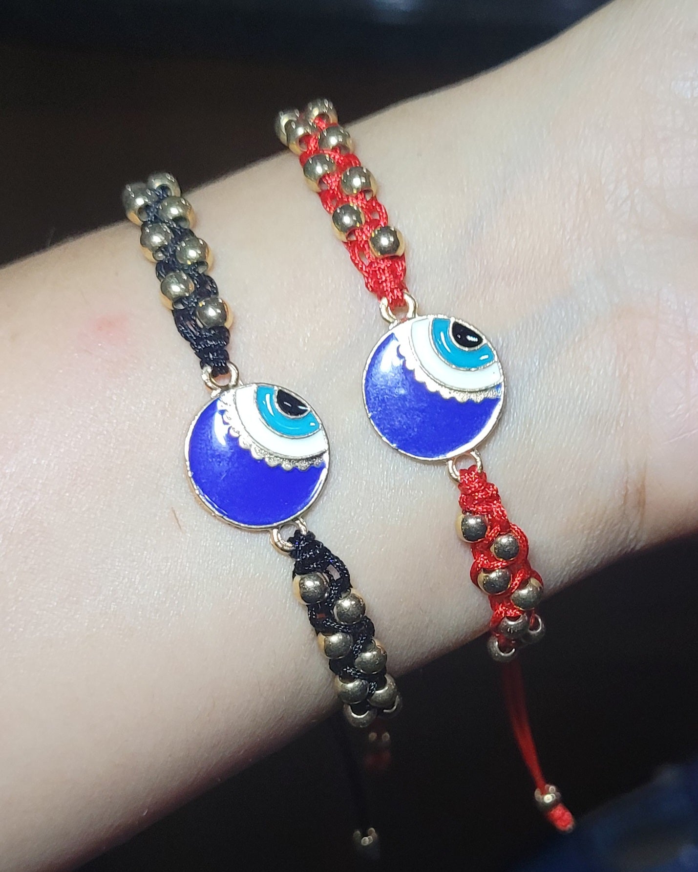 Pulsera ojo turco con balines / Turkish eye bracelet with pellets