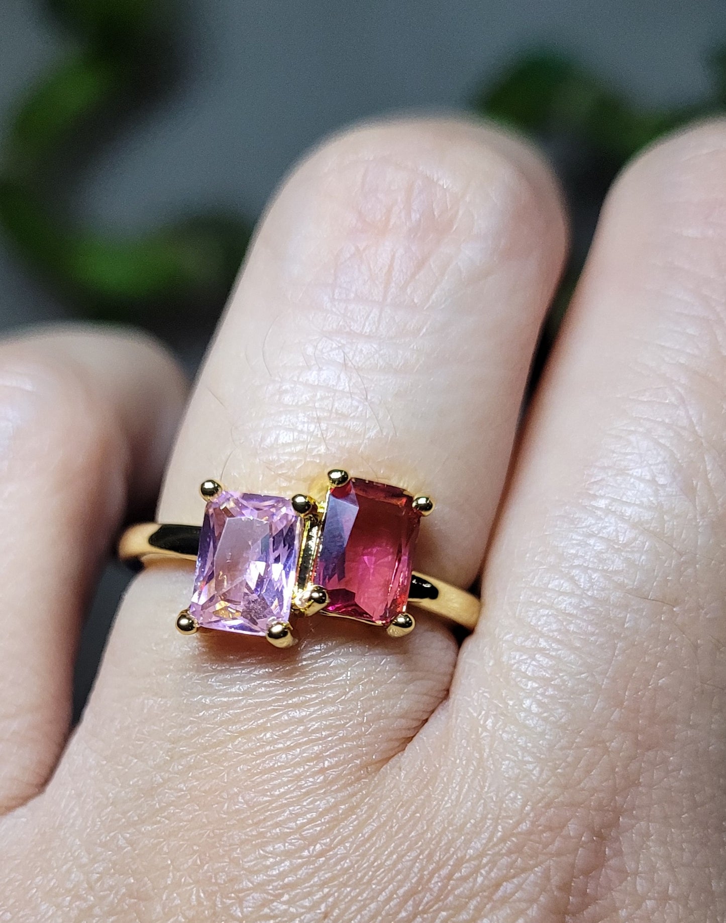 Anillos finos ajustables con circones/ Adjustable dainty rings with cubic zirconia