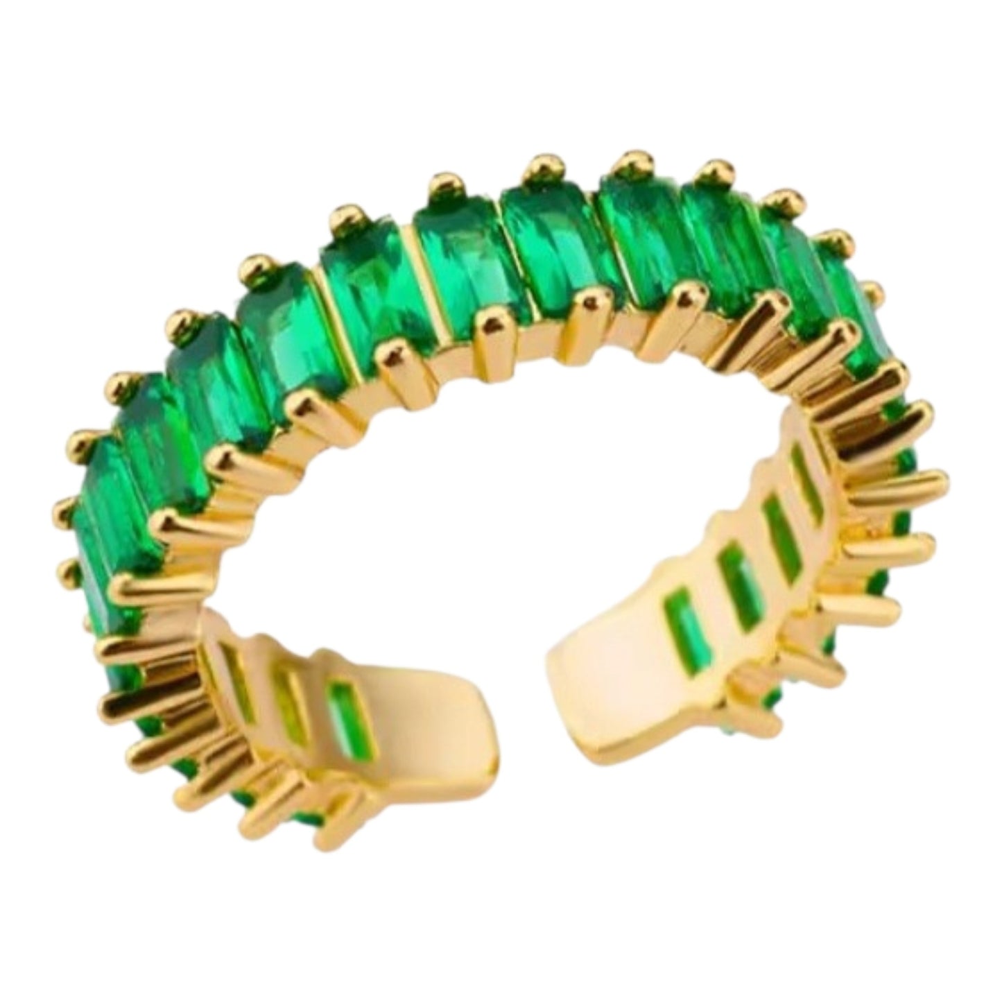Anillo de acero inoxidable ajustable con circones/ Adjustable stainless steel ring with zircons