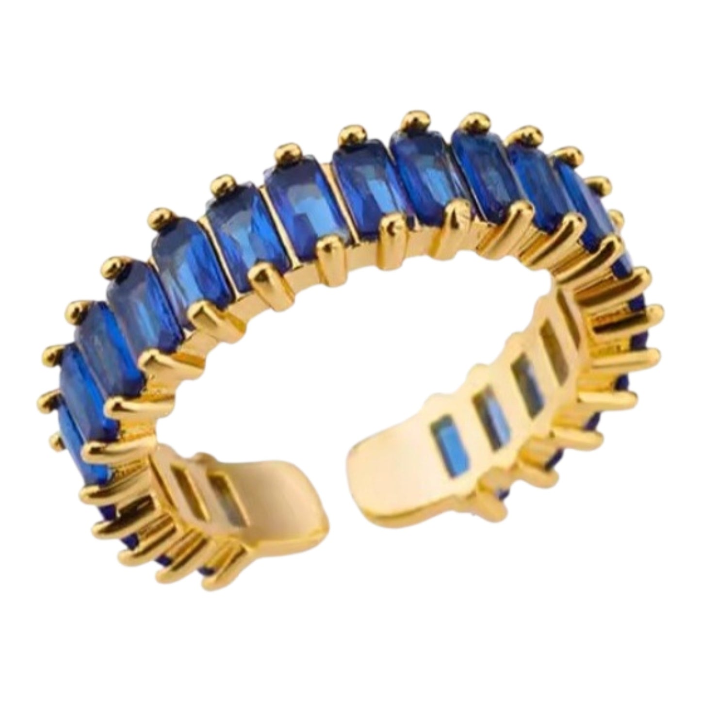 Anillo de acero inoxidable ajustable con circones/ Adjustable stainless steel ring with zircons