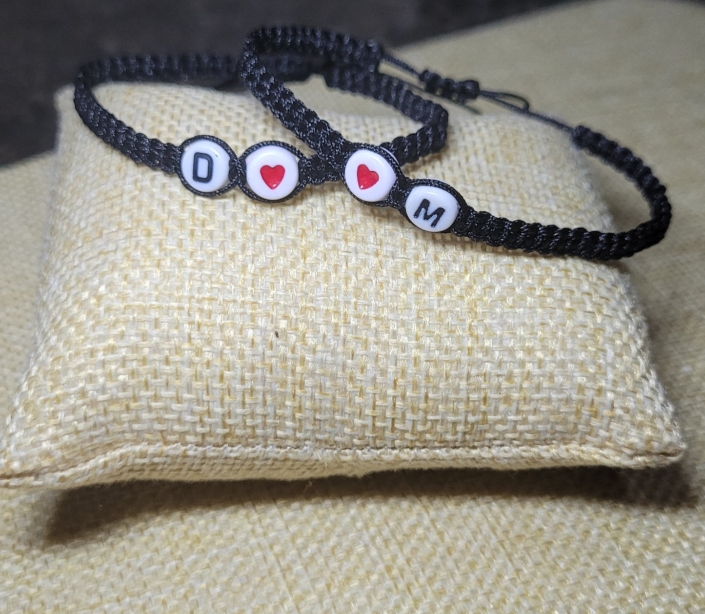 Set de pulseras personalizadas para parejas o amistad/ Personalized bracelet set for couples or friends
