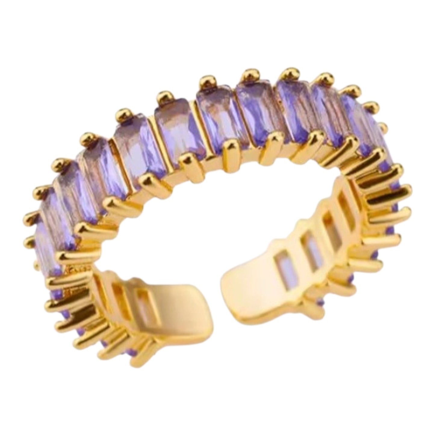 Anillo de acero inoxidable ajustable con circones/ Adjustable stainless steel ring with zircons