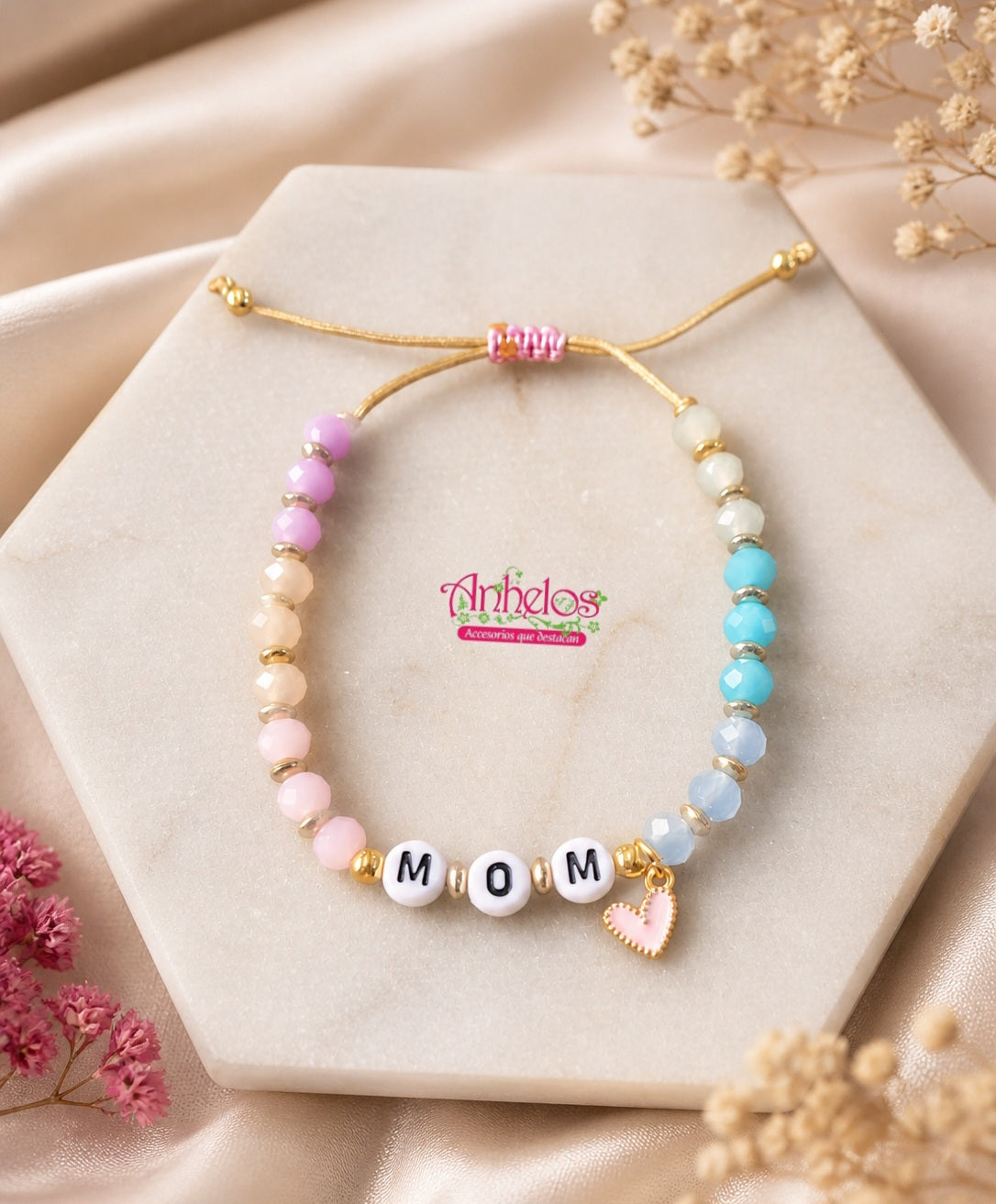 Pulsera ajustable para mama / Adjustable bracelet for mom