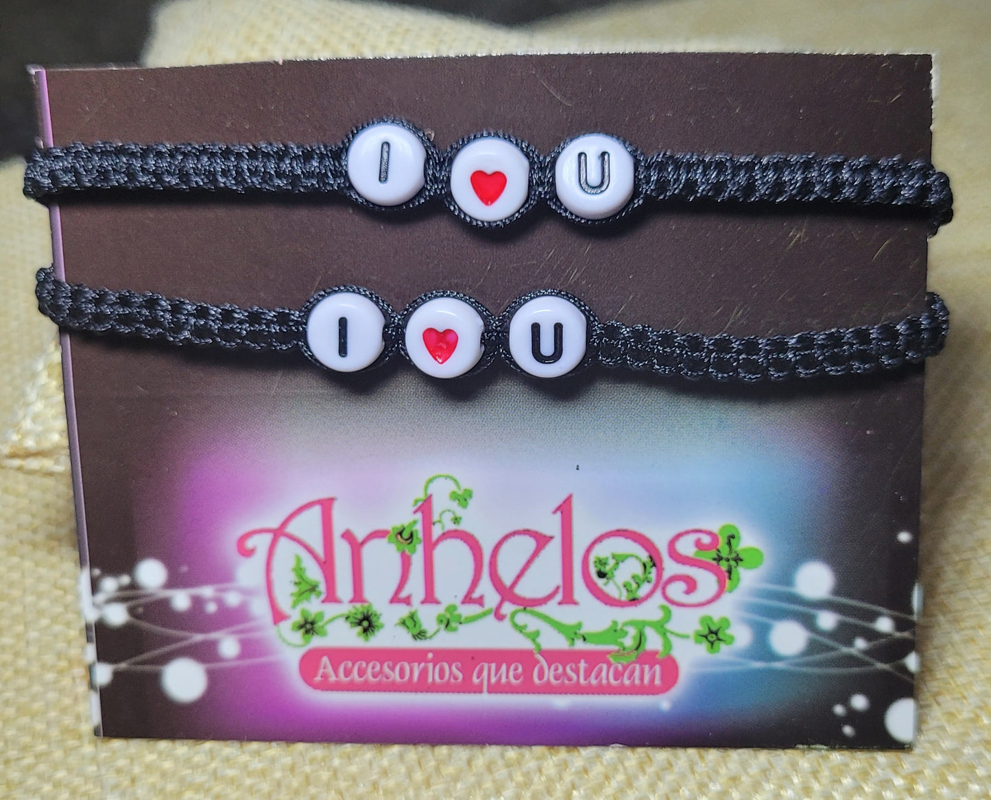 Set de pulseras personalizadas para parejas o amistad/ Personalized bracelet set for couples or friends