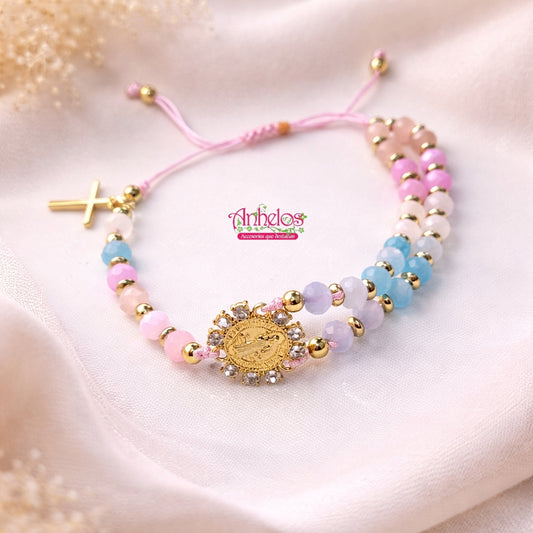 Pulsera tipo rosario San Benito de Abad / Saint Benedict of Abad rosary bracelet