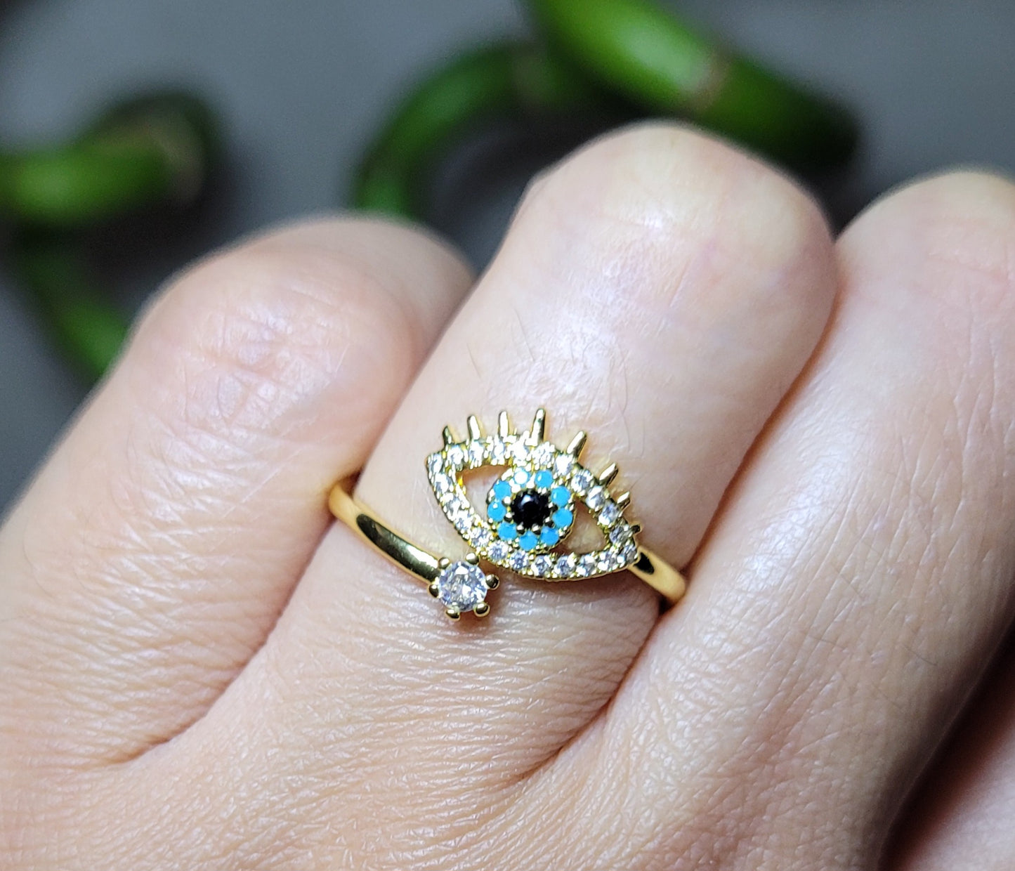 Anillos finos ajustables con circones/ Adjustable dainty rings with cubic zirconia