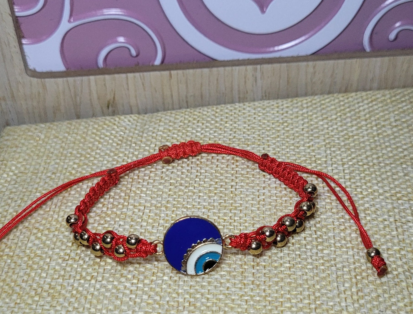 Pulsera ojo turco con balines / Turkish eye bracelet with pellets