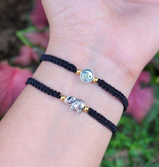 PULSERA YIN Y YANG O PULSERA ELEFANTE /YIN Y YANG BRACELET O ELEPHANT BRACELET