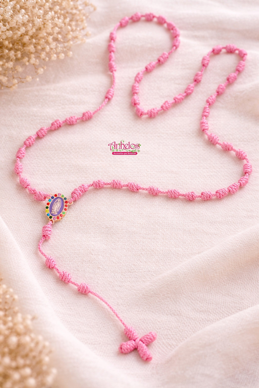 Collar Rosario tejido/ Woven Rosary Necklace