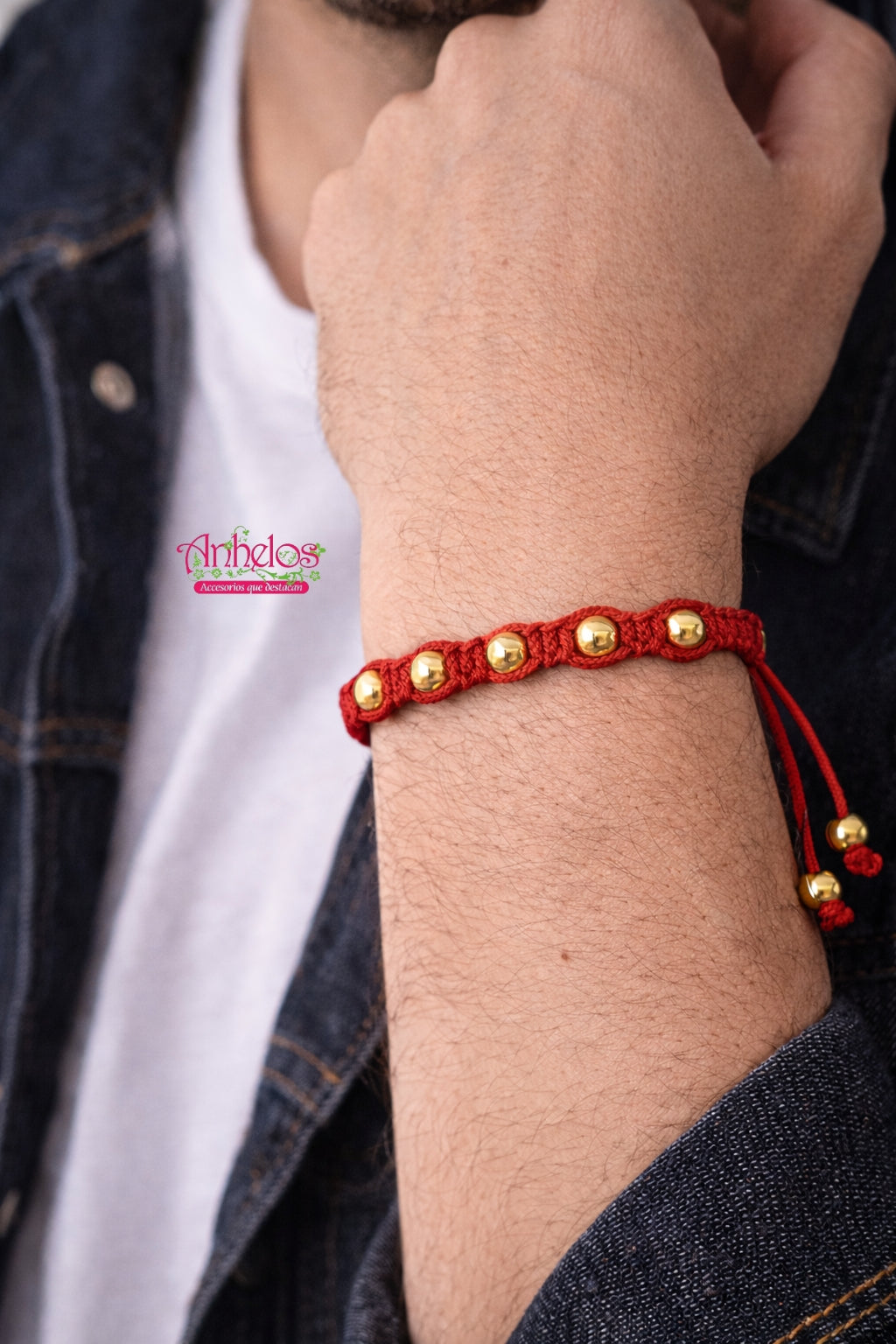 Pulsera tejida ajustable para caballeros/ Adjustable woven bracelet for men