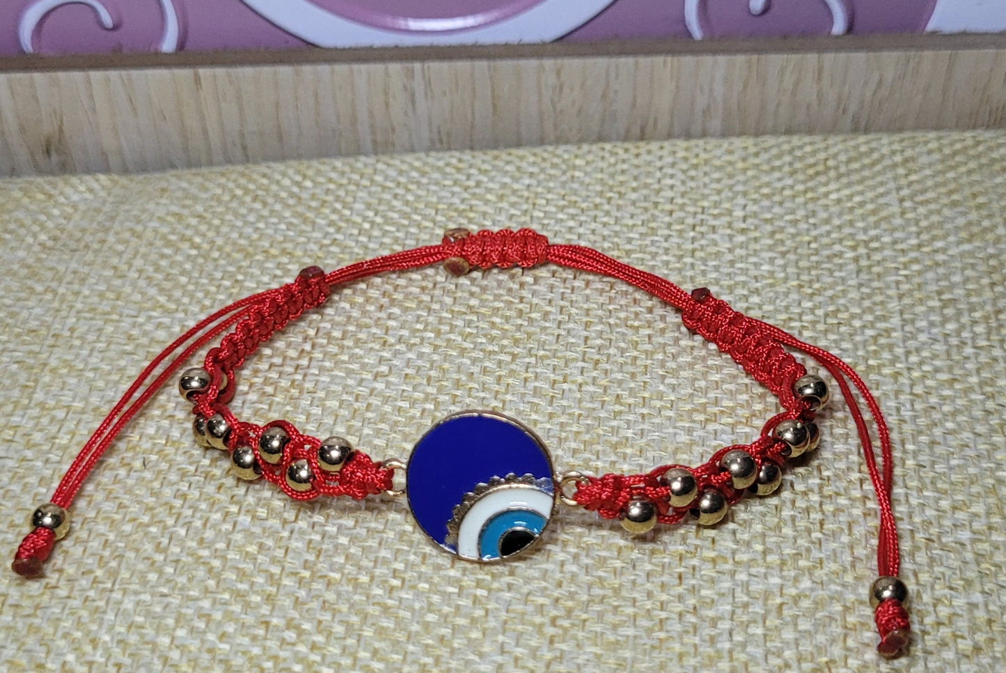 Pulsera ojo turco con balines / Turkish eye bracelet with pellets
